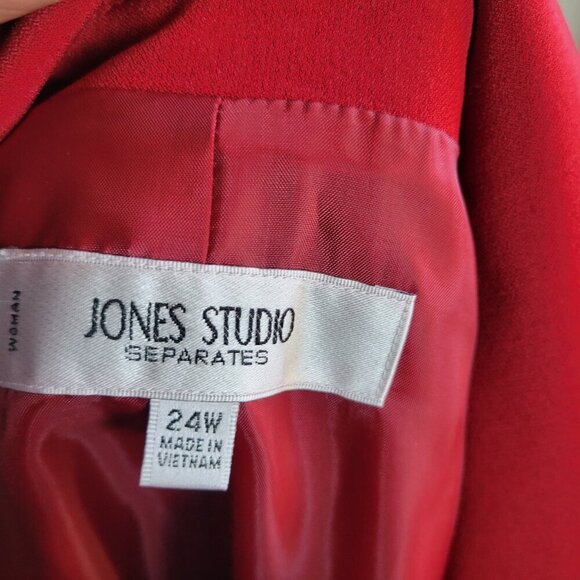 JONES STUDIO Red Women’s Plus Size Jacket/Blazer (Size: 24W) - Picture 2 of 10